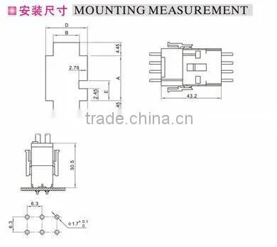 6.3mm 42021/42024 3 pin power Connector