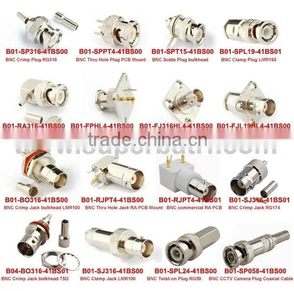 bnc audio video cable Jack nut bulkhead solder for panel connector MHV 3000V
