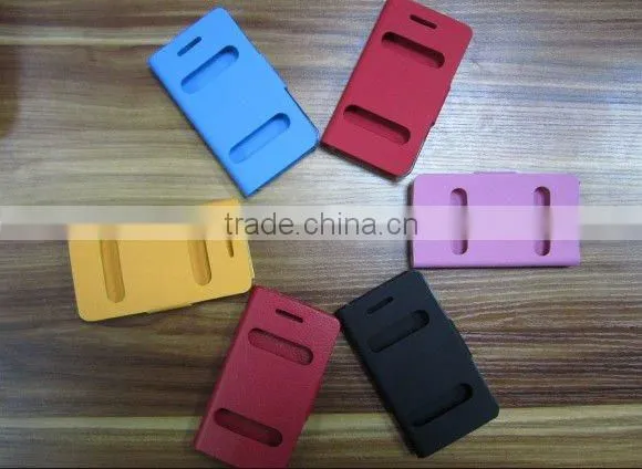 Visible Window Flip PU Leather Case for iphone 5S/5C