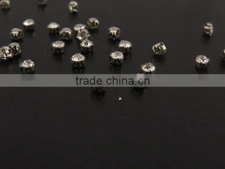 Decorative White Sew-on Stones Embellishments Wholesale Rhinestones