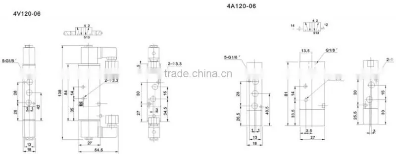4V100 Series Solenoid Valve 4V130C-06/4V130E-06/4V130P-06