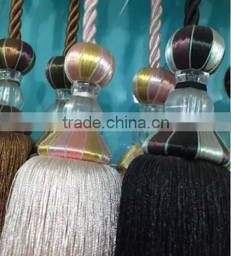 china supplier beaded ball polyester tassel manufacturer