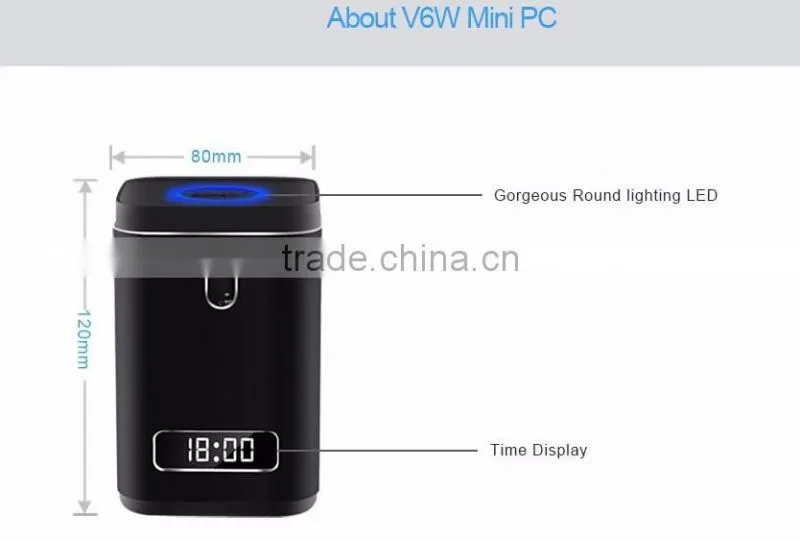 Cloudnetgo Mini PC TV Box Intel Z8300 CherryTrail Quad Core 2GB RAM 32GB ROM compute Box Win 10 OS with Camera