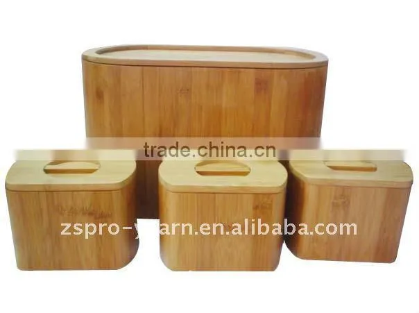 Custom Vertical Wood Bread Storage Bin with Removable Lid and Handle for Bread and Cake Storage