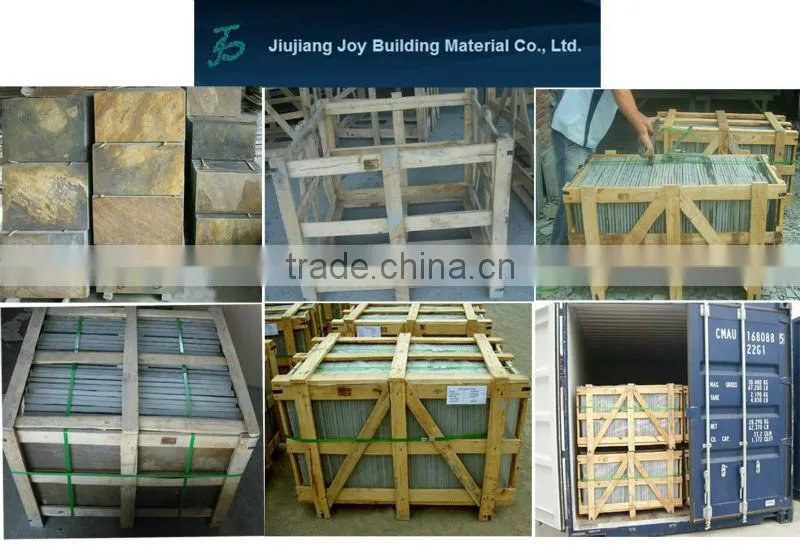 Natural green slate slabs facade stone prices