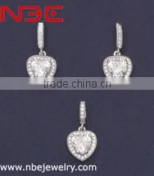 Special heart design silver 925 jewelry set