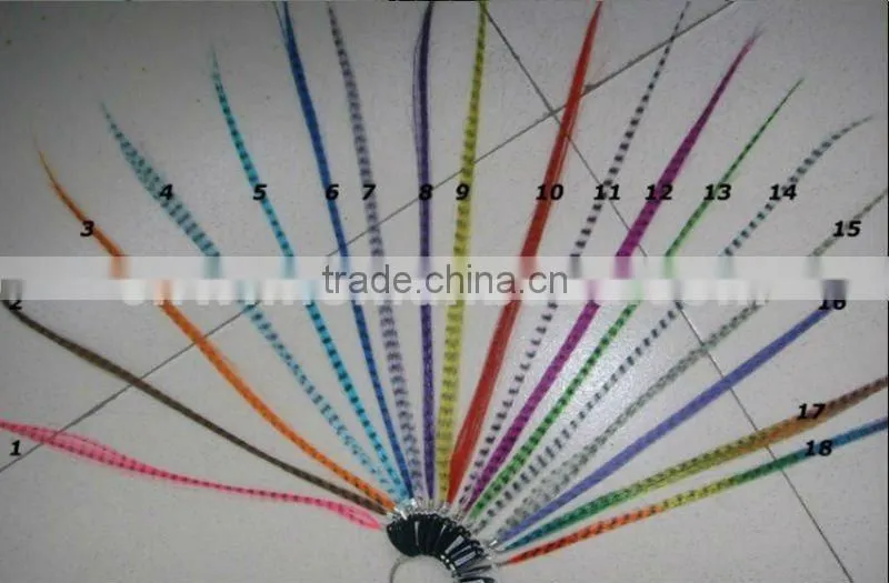 synthetic wholesale grizzly rooster feather hair extensions 18 colors!!!