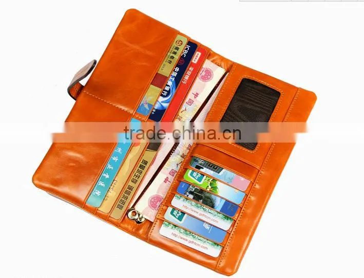 2015 boutique woman's long leather wallet kangjiaxu manufacturer