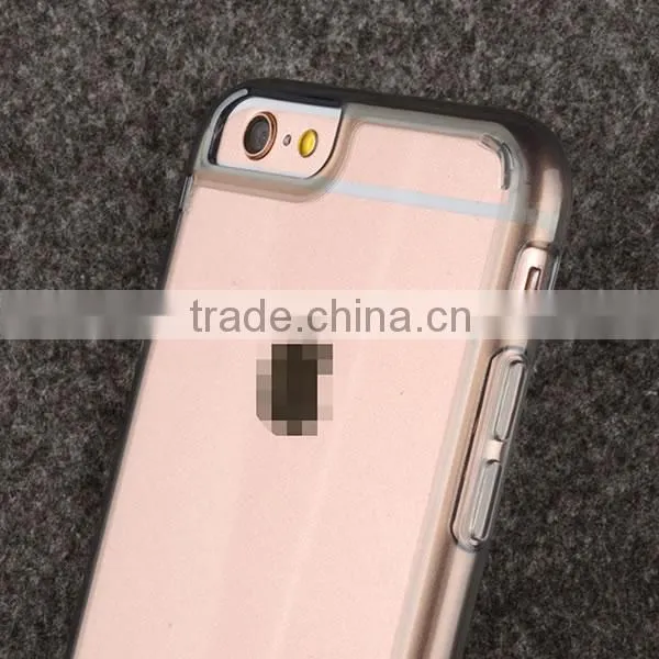 C&T Hybrid Transparent Clear Hard Peacock panel TPU Bumper Case Cover for Apple iPhone 6 6s