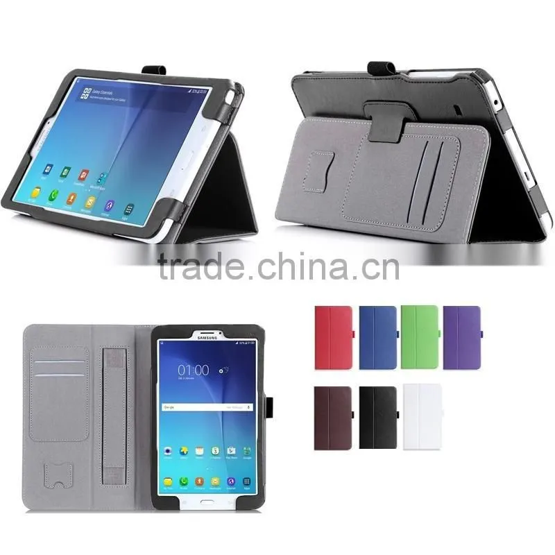 Handhold strip Classic stand PU leather flip cover case for Samsung Tab E 8.0