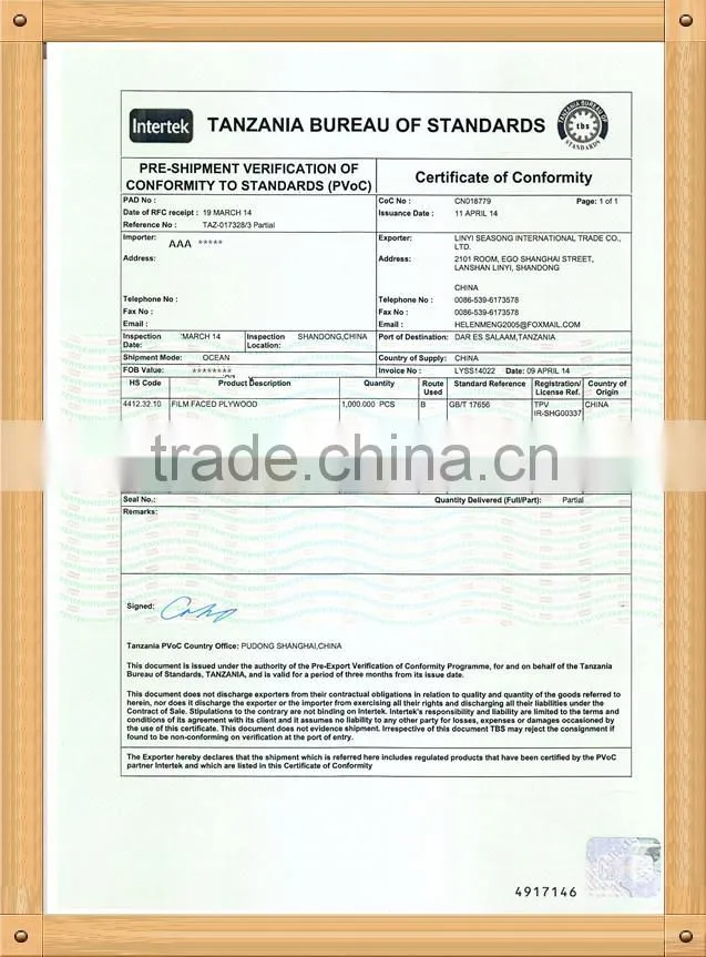 China factory price 15mm18mm melamine mdf/showing board with 11 grooves used in supermarket