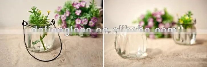 small home decorative hanging hydroponics flower pots glass vase