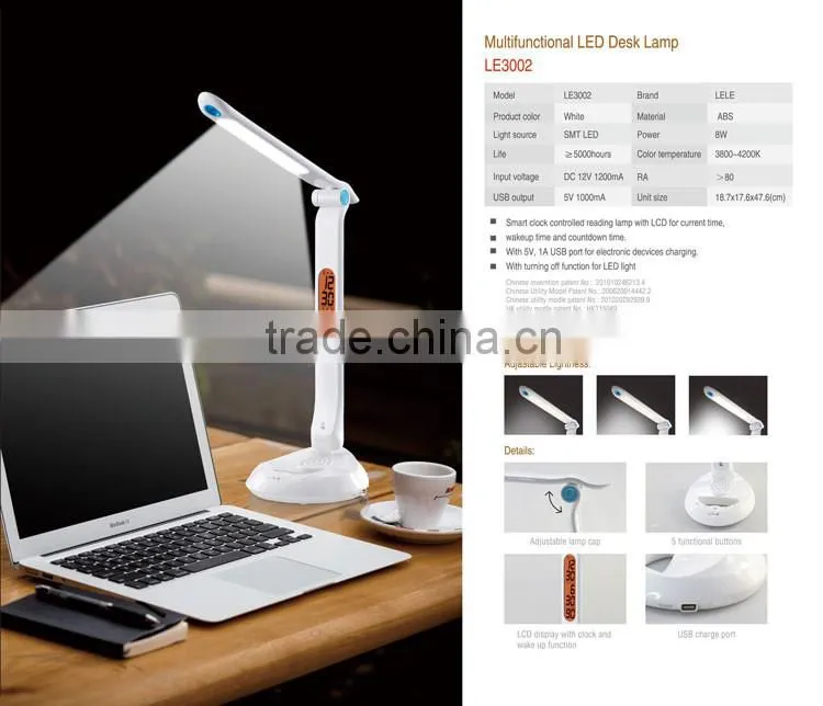 Students LCD Clock Display Lamp Led Led