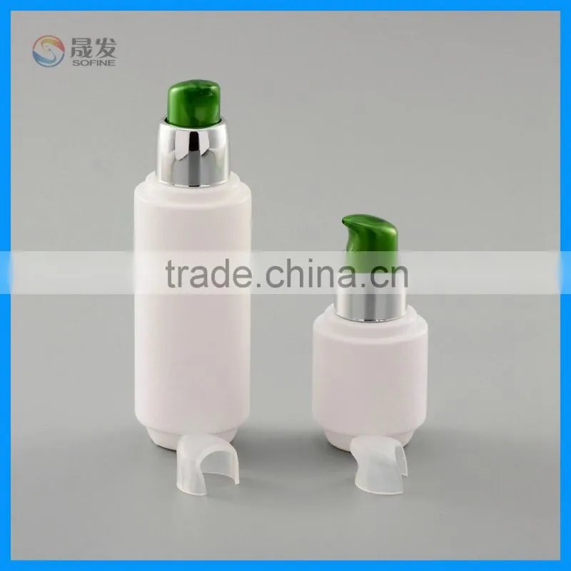 Soft touch Round plastic cosmetic lotion pump bottle for sale