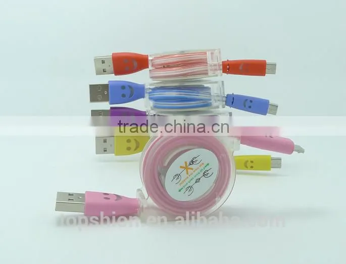 Bling bling micro led light universal usb cable charger