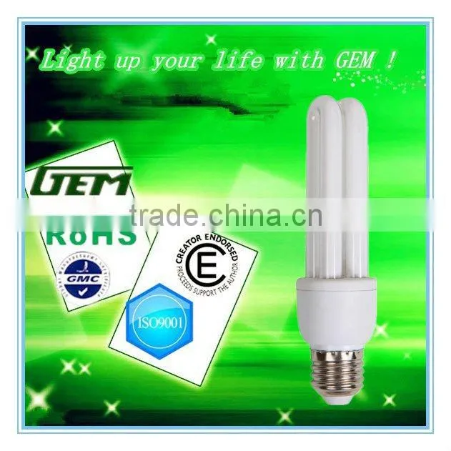 China Gold Supplier 2U 7W/9W/15W CFL, Fluorescent Bulbs with Factory Price
