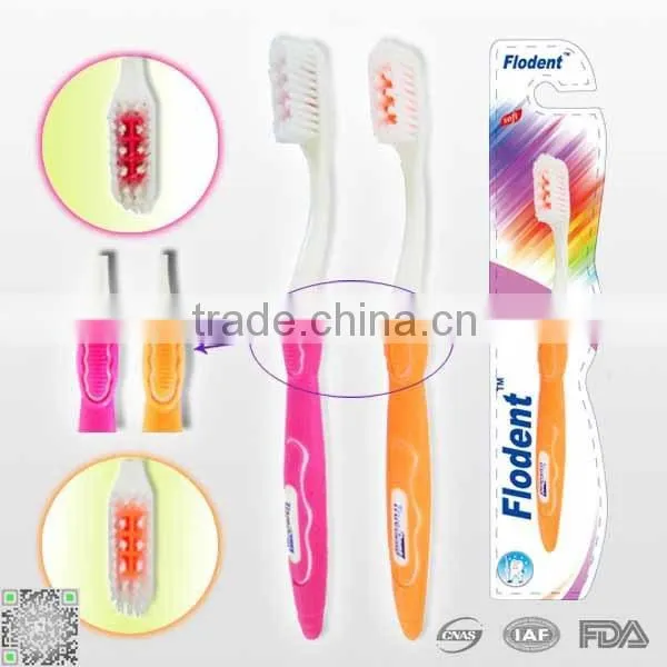 Good designed high quality toothbrush for adult, gum massage adult toothbrush,