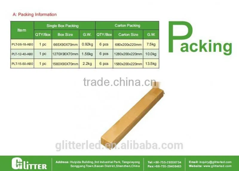 2015 high quality IP65 fixture LED tri proof light fixture 110lm/w