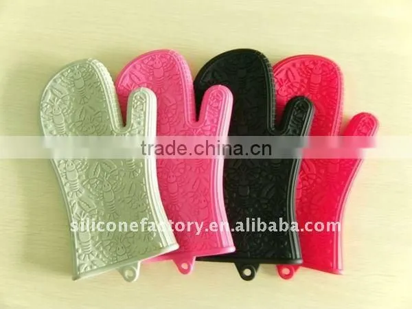 Wholesale food grade high temperature heat resistant silicone oven mitt