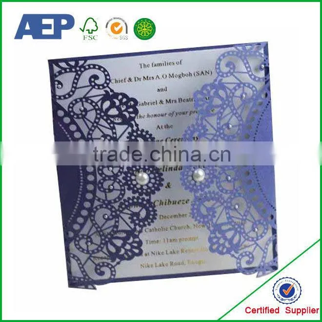 Customized Cheap Wholesale 3D Laser Cutting Greeting Card