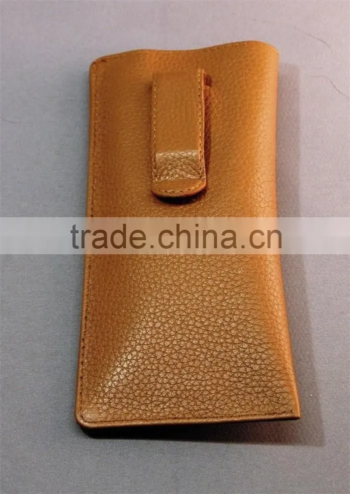 Customized design Premium Leather Eyeglass /Personlized Glasses Case with CLIP