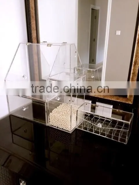 clear acrylic organizer for cosmetics