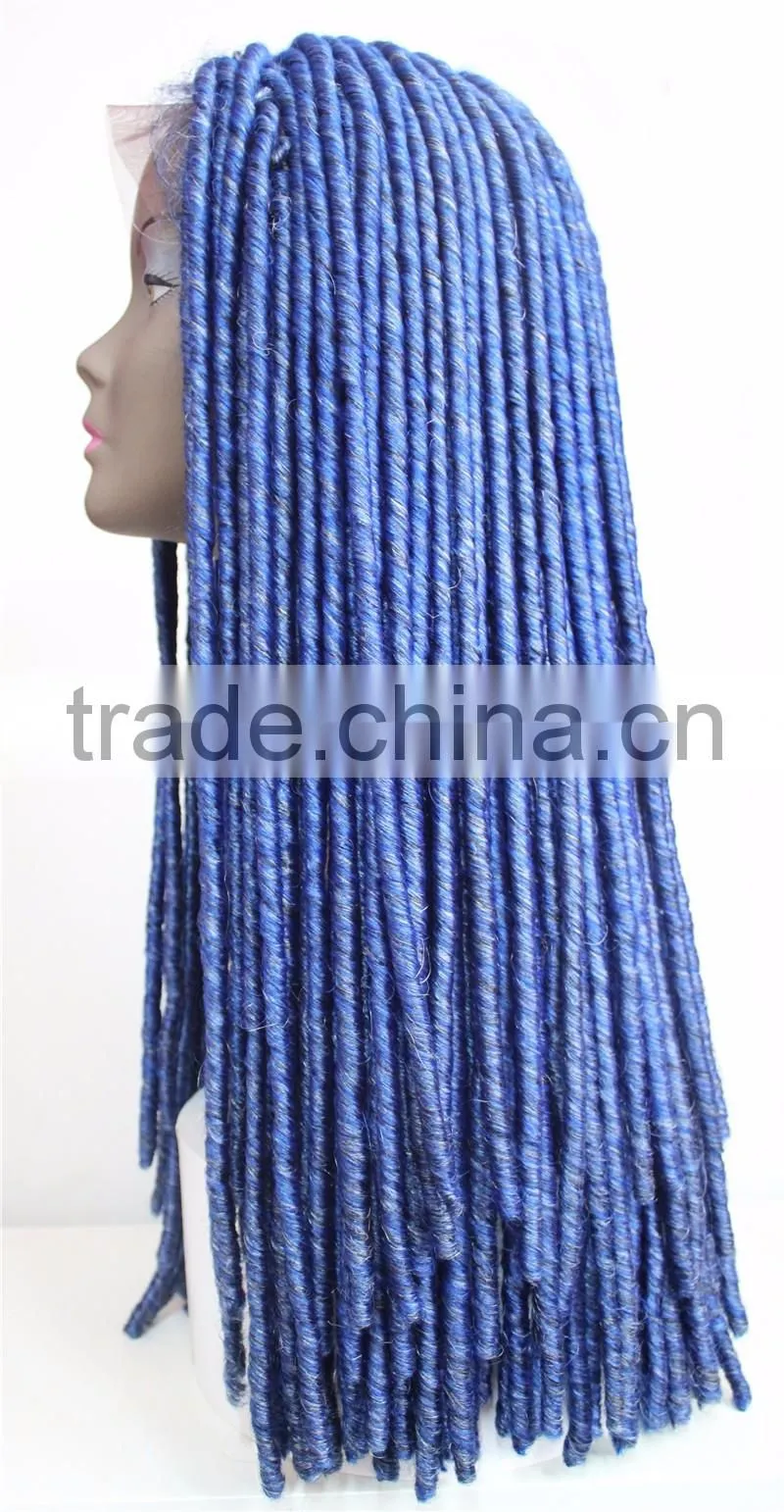 perruque tresse africaine, cheap micro braided synthetic lace front dread lock african american braided wig for balck women