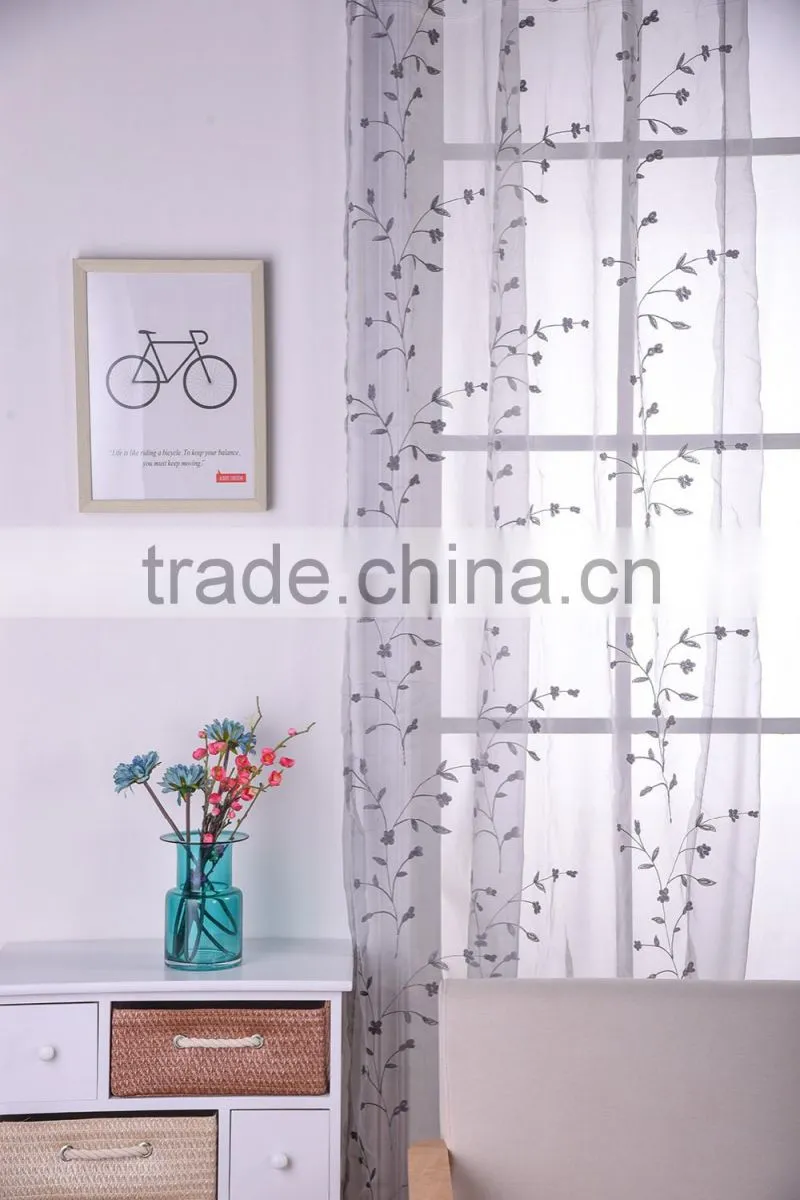 classical design embroidery yarn curtain fabric curtain