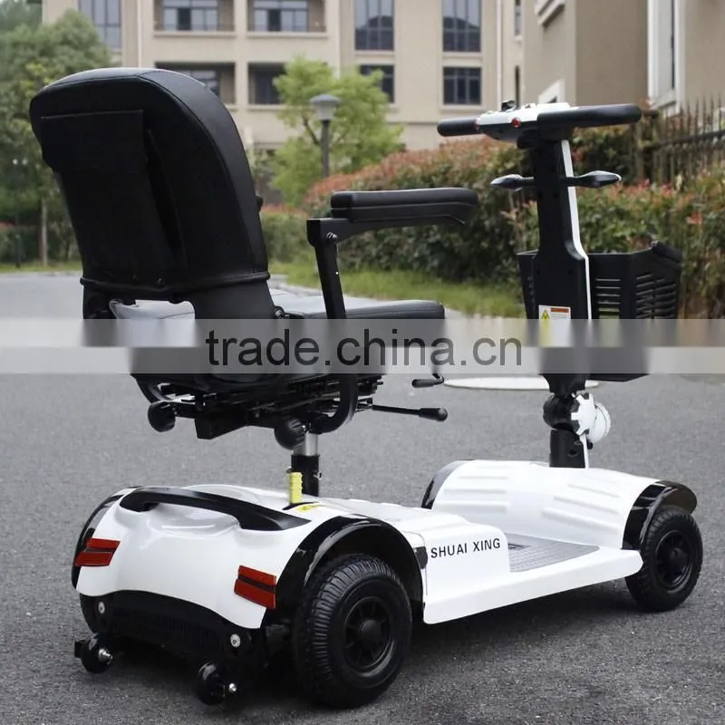 Cheaper price 4 wheels travel electric mobility scooter foldable easy carrying knee walker