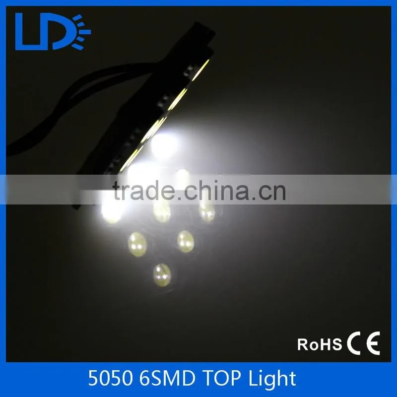 Car styling dc 12v white color 5050 6leds car top light