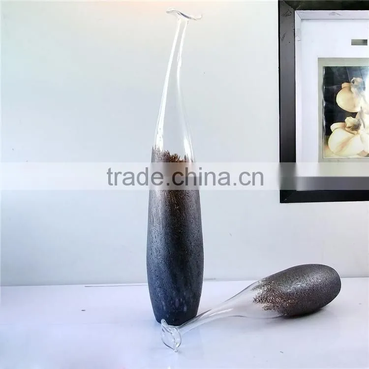 OUBOAO High grade large vase of flower hand blown glass bottles art glass vase