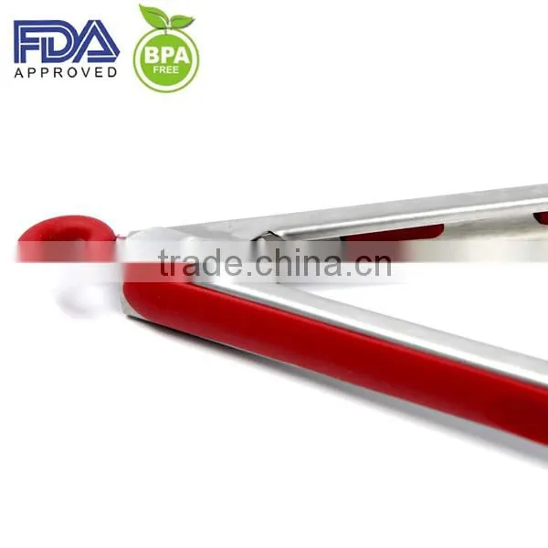 wholesale 4 different size silicone kitchen food tongs