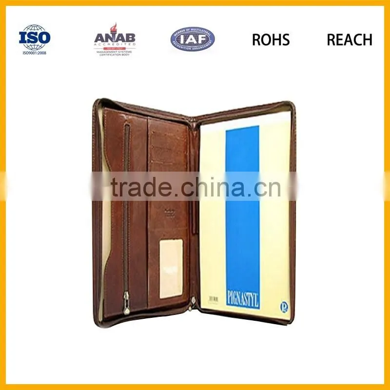 notebook cover files bag with padfoilo pocket and pen card holder