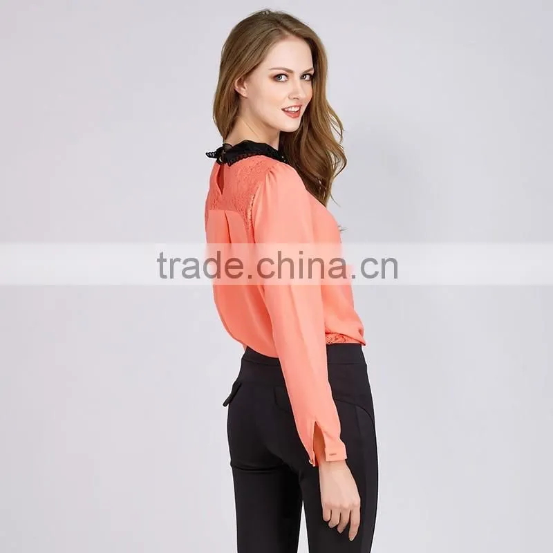 PRETTY STEPS 2016 new design model promotion products girls ladies long sleeve blouse