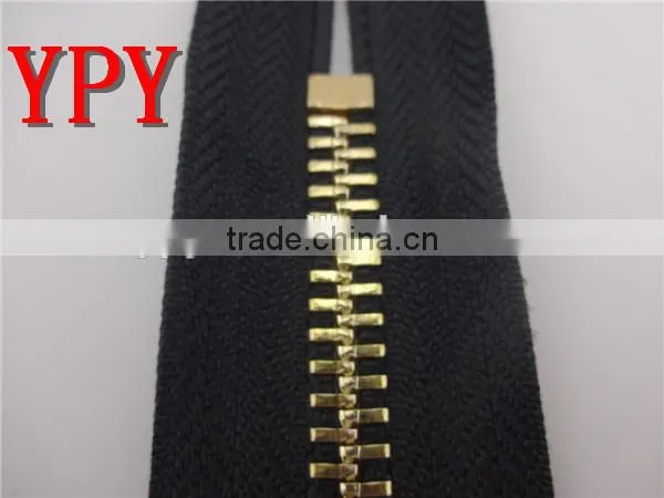 light gold metal zipper