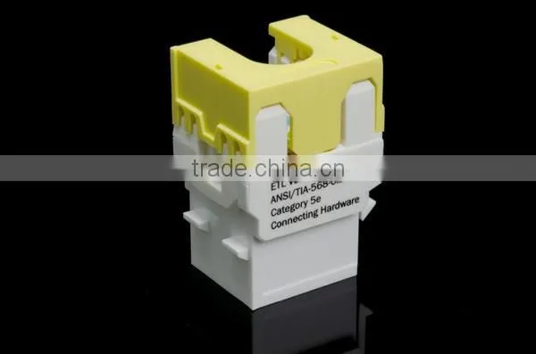 Cat 6A UL 180 Degree UTP 8P8C Connector Modular Keystone Jacks