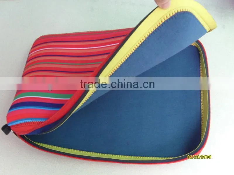 (New Arrival)Neoprene Strip Fashionable laptop Sleeve