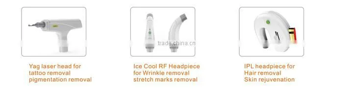 multifunctional ipl shr skin rejuvenation spider removal/nd yag laser tattoo temoval machine hair removal