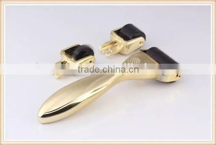 changeable heads 3 in 1 functions microneedle derma roller rolling system for skin care derma roller