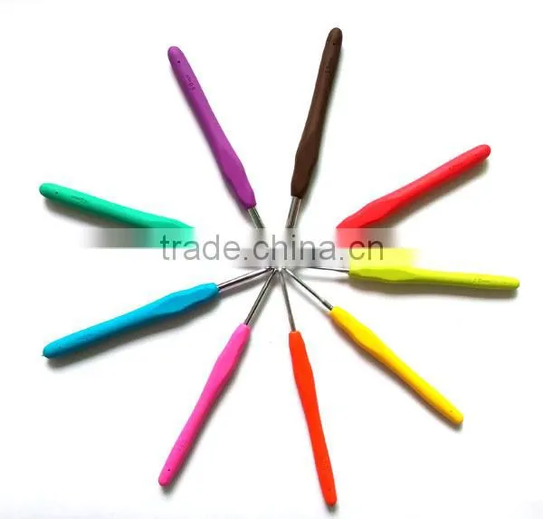 Hot sale tpr thermoplastic rubber crochet hook , crochet hook set, manufacturer of crochet hook