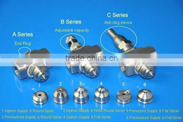 Lubricating and Spraying Water Siphon Air Atomizing Nozzle