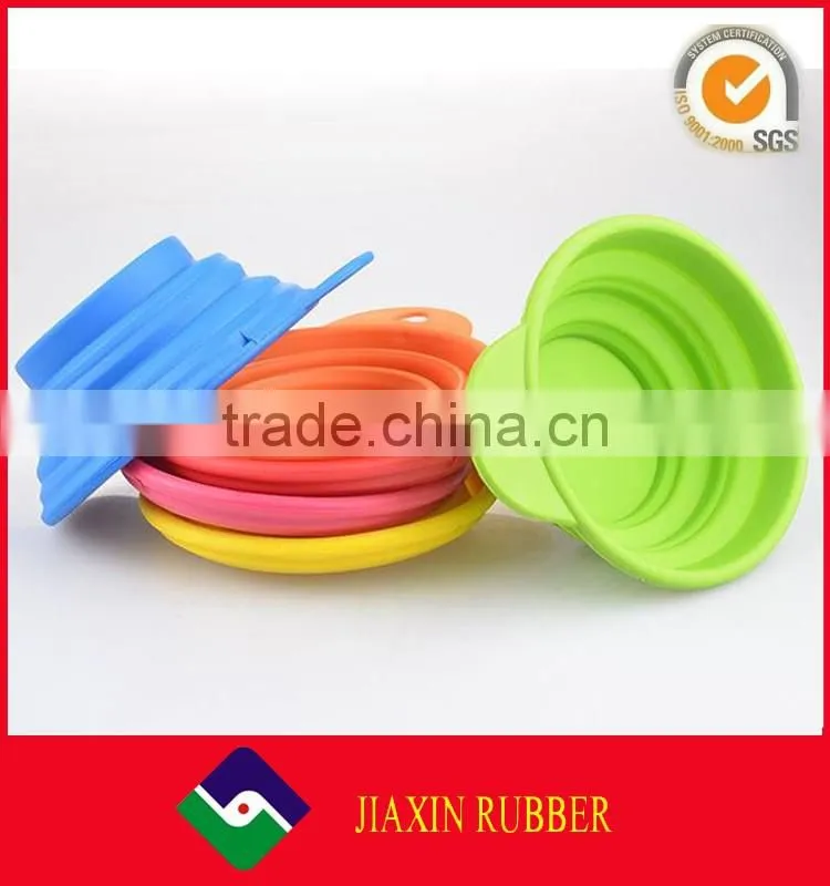 Colourful Foldable Silicone Dog Bowl, silicone pet bowl, silicone collapsible bowl