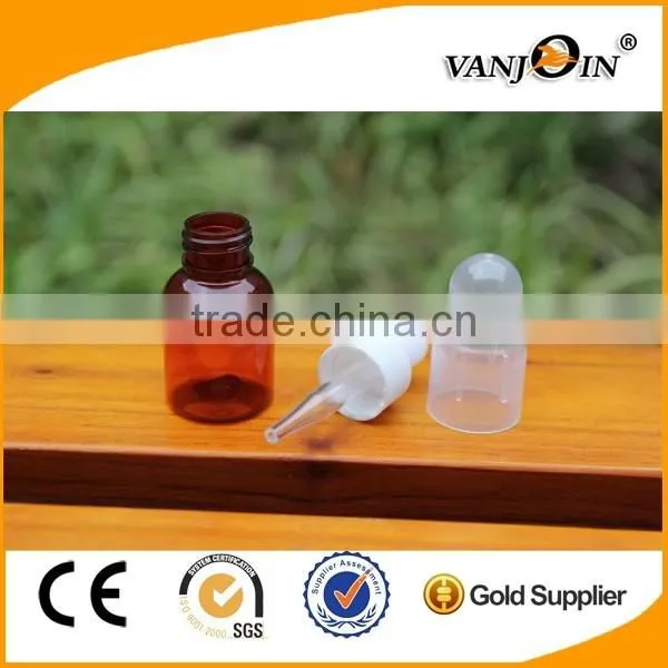 1oz Amber Plastic Bottles for Essential Oils with Eye Dropper