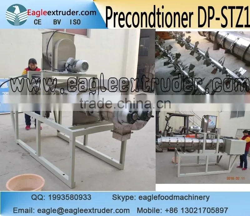 1.5tons per hour animal feed dog food and floating fish feed pellet twin screw extruder machine