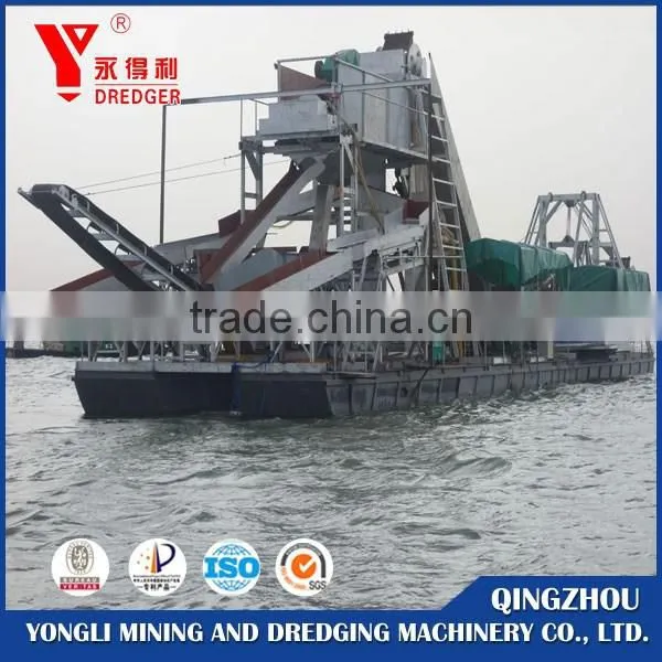 Bucket chain sand/gold dredge boats for sale