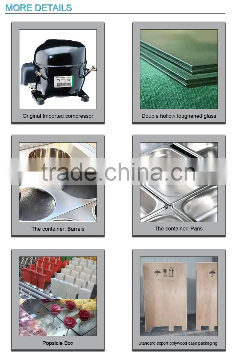 Commercial Vitrine Gelato Display Freezers Machine