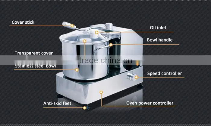 restaurant industrial electric food chopper(stainless steel,adjustable speed,safety cover)