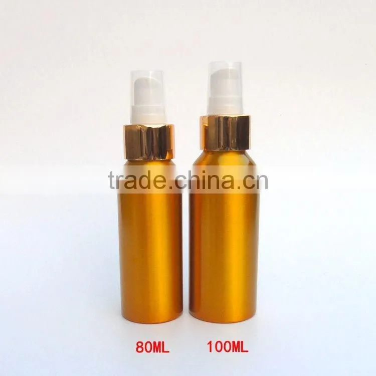 Wholesale 20ml-300ml aluminum Cosmetic packaging lotion bottles aluminum pump bottles for skincare cream