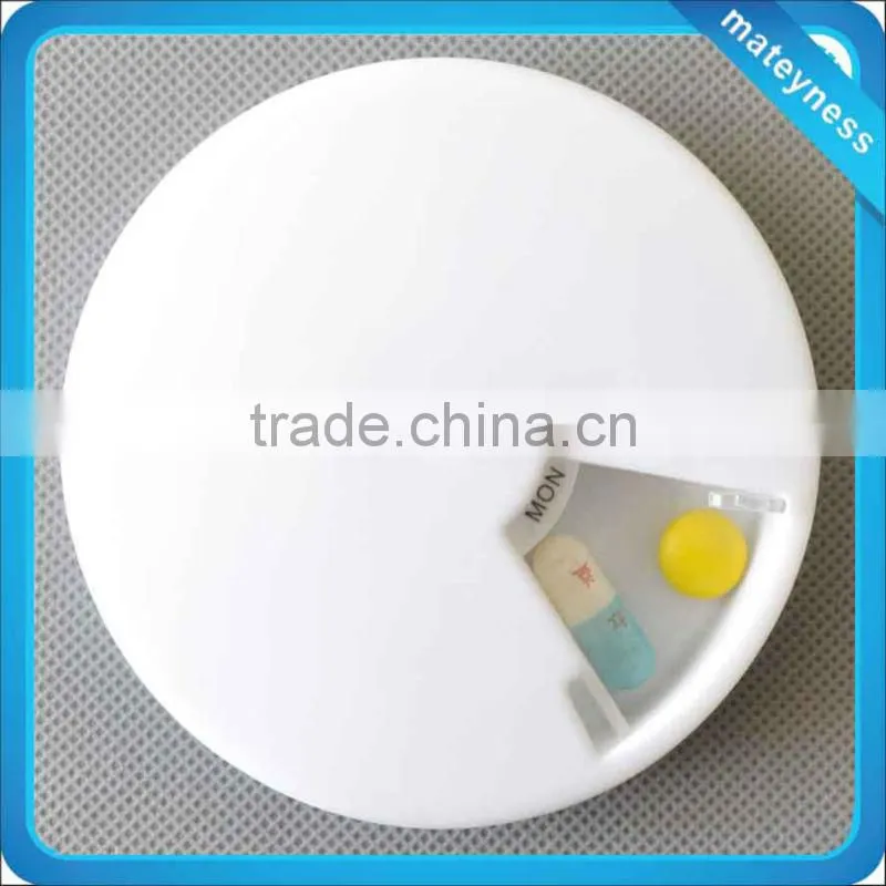 Colorful 7 Days Round Shape Pill Box
