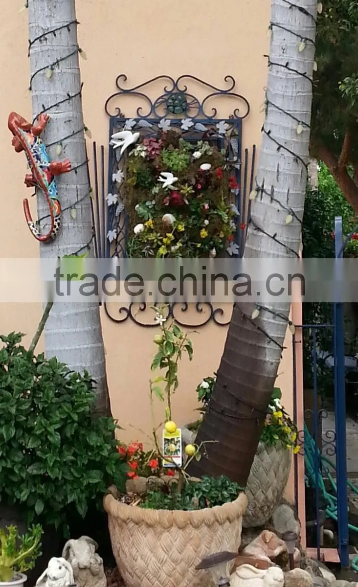 4 Pocket Artificial Vertical Wall Garden Planter,Vertical Water-proof Garden Felt Bags